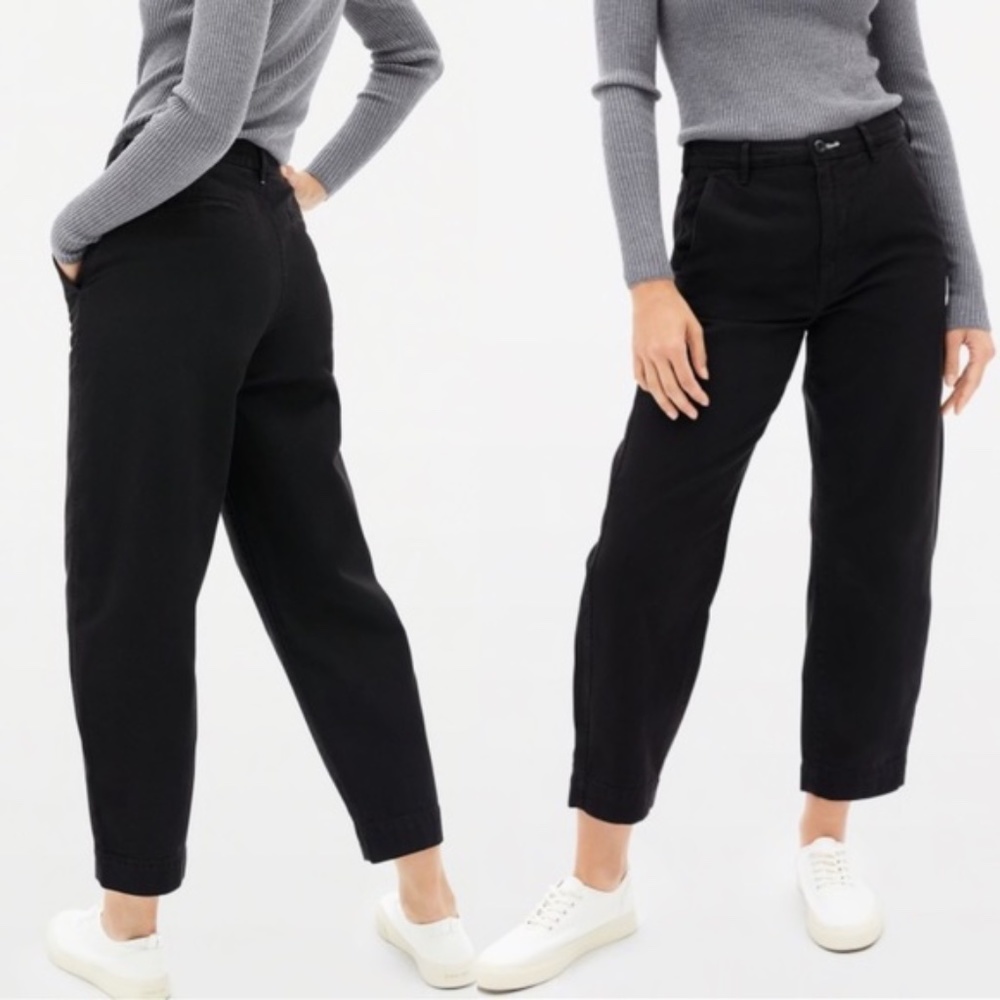 Everlane Curved Canvas Pants Black - Various Sizes - NEW